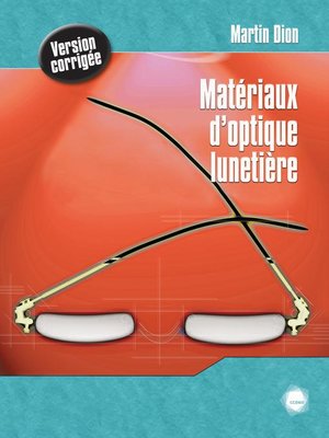 cover image of Matériaux d'optique lunetière